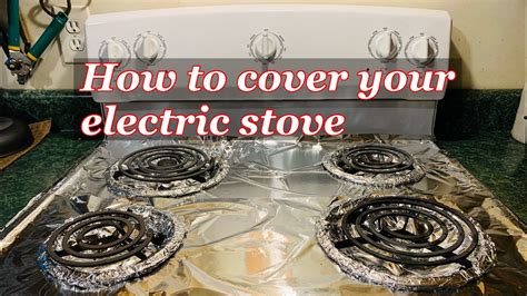 how to put aluminium foil on stove top